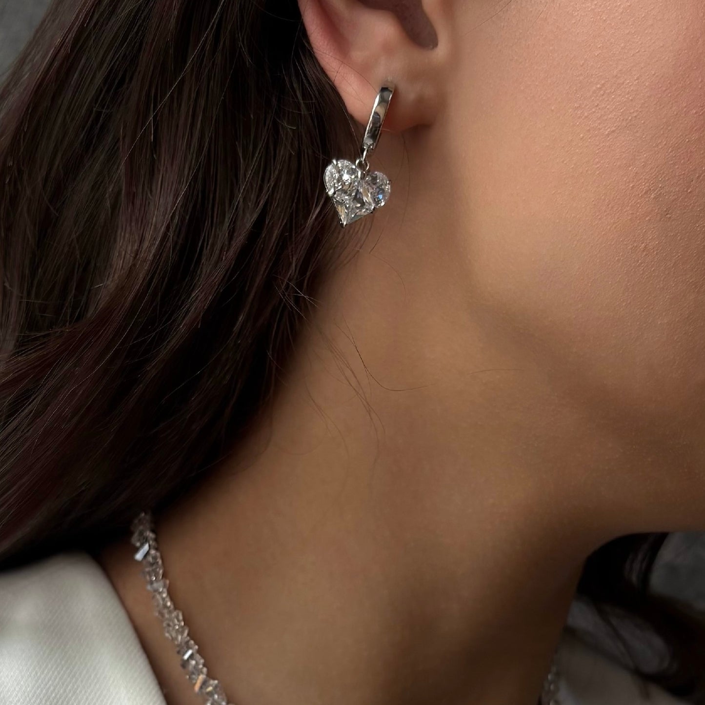 Parure Cristal Cœur brillant | ZAHRA JEWELRY