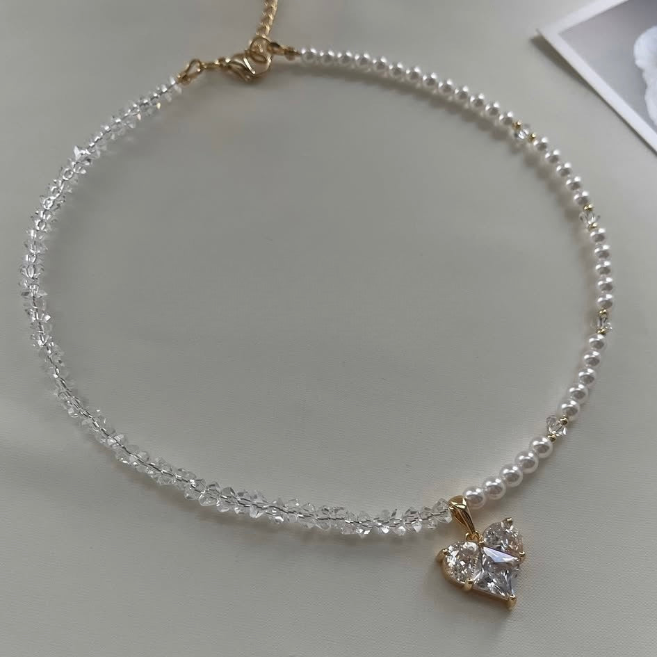 Collier Perles Transparent | ZAHRA JEWELRY