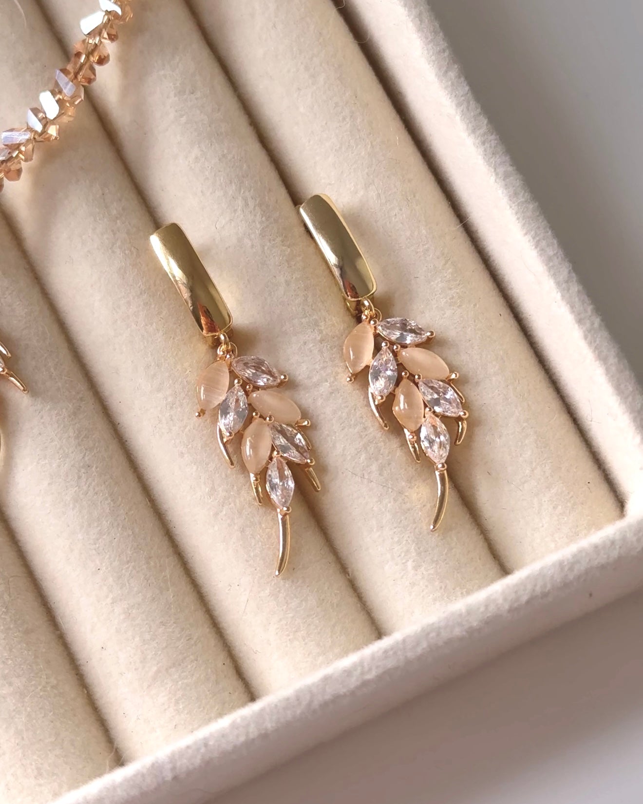 Parure Feuille Dorée - Collier & Boucles | ZAHRA JEWELRY