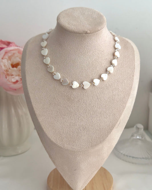Collier Cœur Blanc