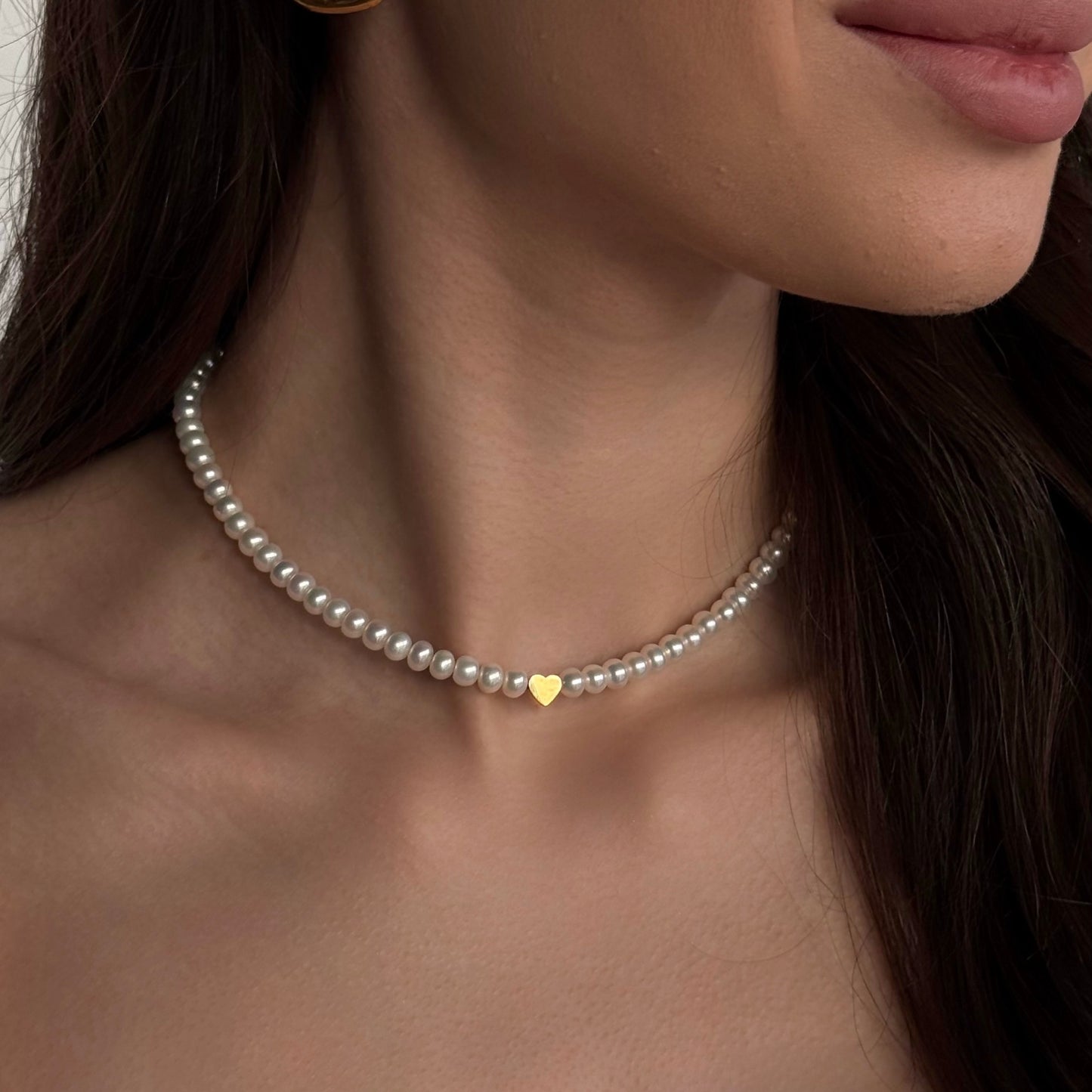 Collier cœur doré | ZAHRA JEWELRY