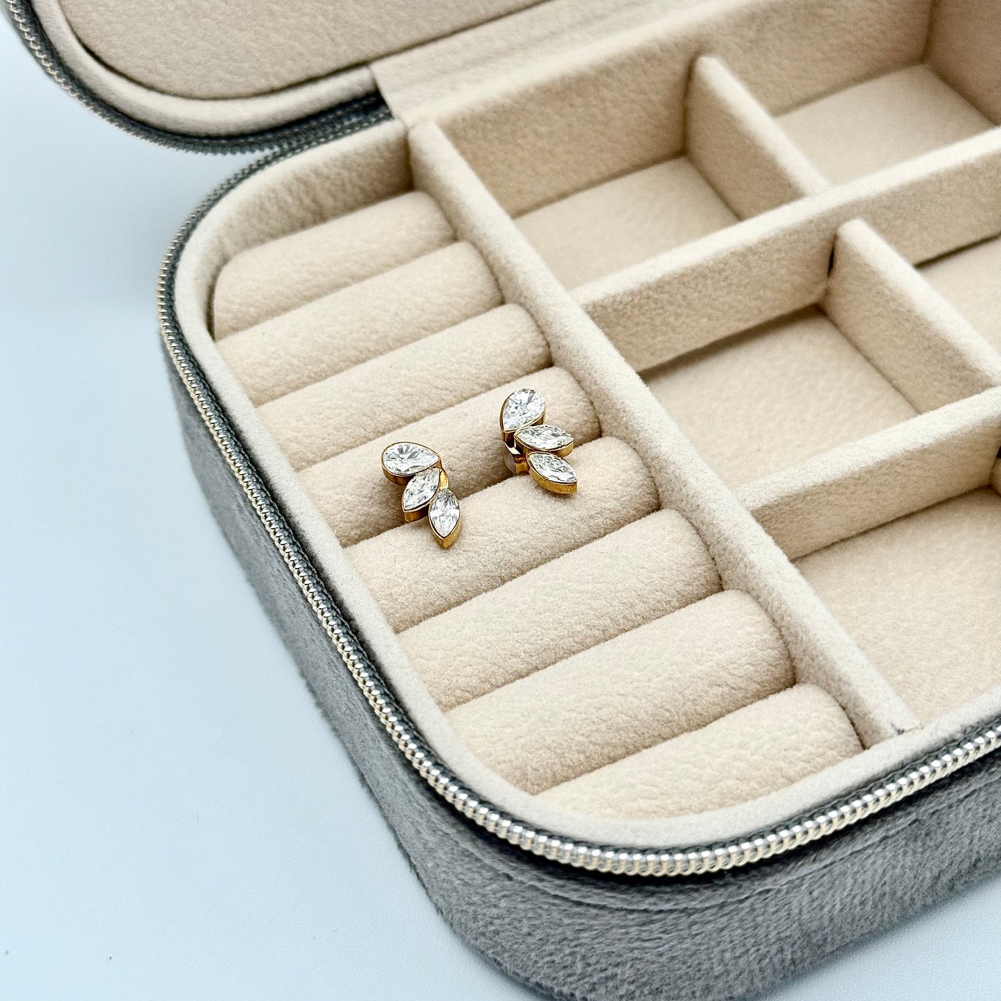 Boucles d’oreilles brillant en acier inoxydable | Zahra Jewelry