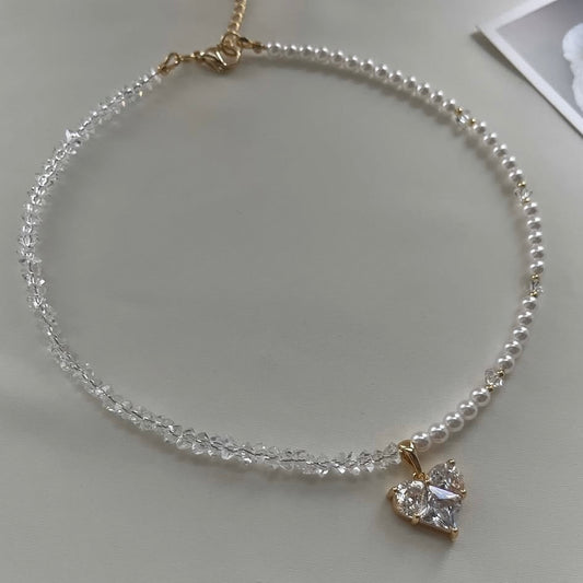 Collier Perles Transparent | ZAHRA JEWELRY