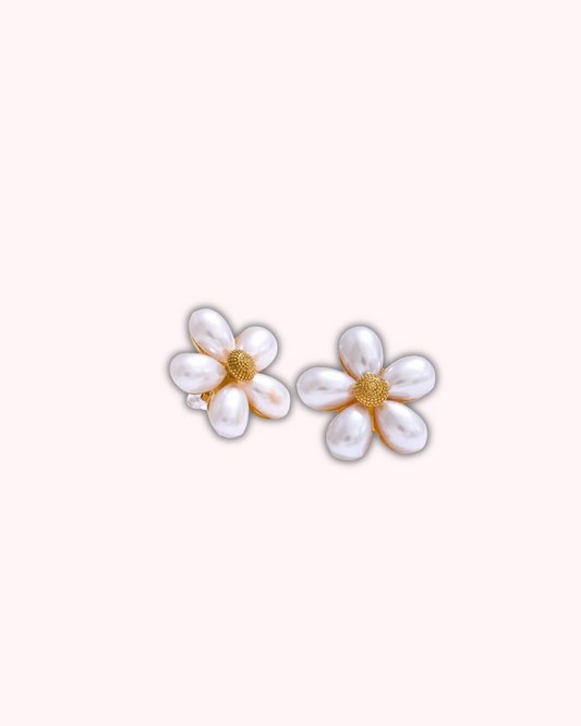Boucles d’oreilles fleur en acier inoxydable | Zahra Jewelry