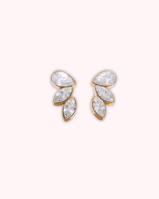 Boucles d’oreilles brillant en acier inoxydable | Zahra Jewelry