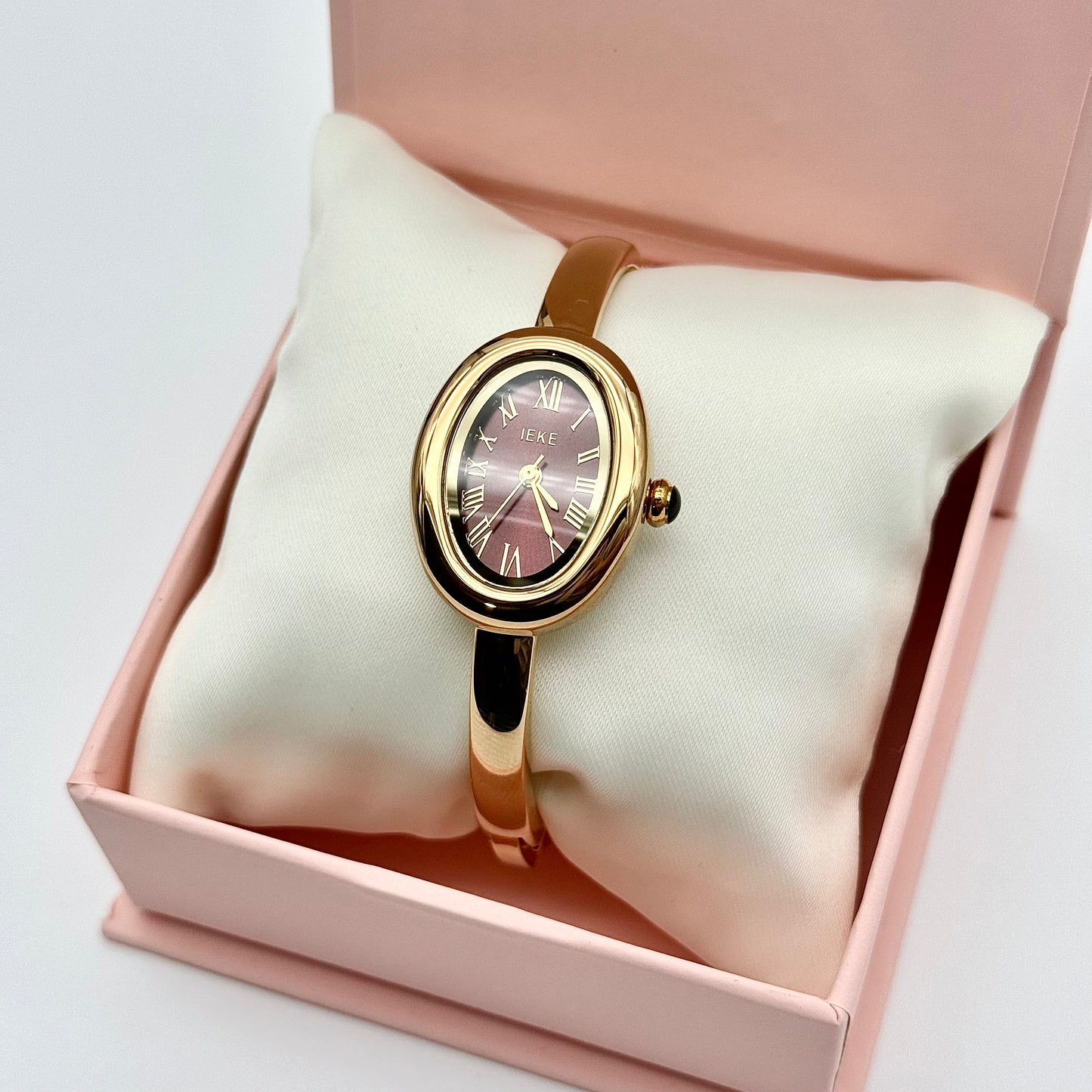 Montre Bordeaux et Doré | Zahra Jewelry