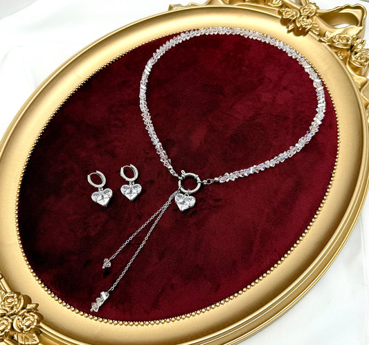 Parure Cristal Cœur brillant | ZAHRA JEWELRY